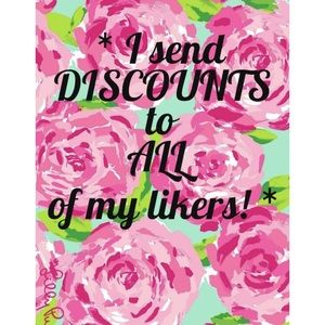 Sending discounts when you like what I’m selling!